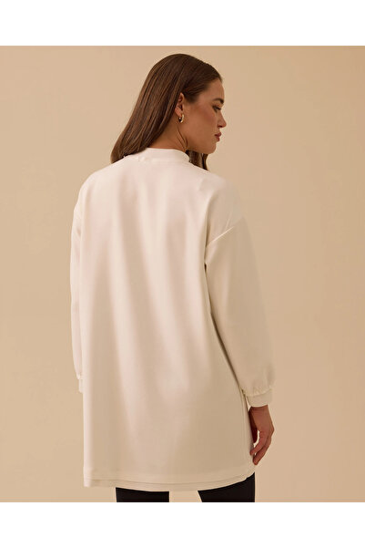 SCL Φούτερ με στρογγυλή λαιμόκοψη με πέτρινη λεπτομέρεια