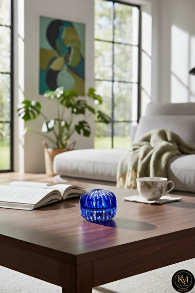 Kristal Market Ручна робота Кришталева декоративна тарілка з кришкою з візерунком Vicente