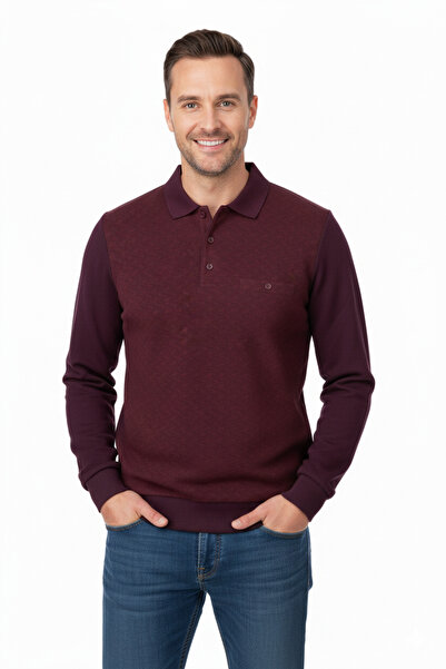 Oppland سترة شتوية رجالية من القطن بأزرار وياقة بولو وجيب وأكمام طويلة ونمط ك...