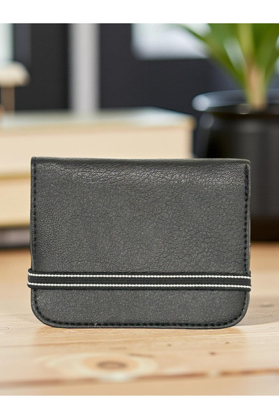 Pai Black Leather Card Holder – Multi-Compartment Credit Card & Id Organizer