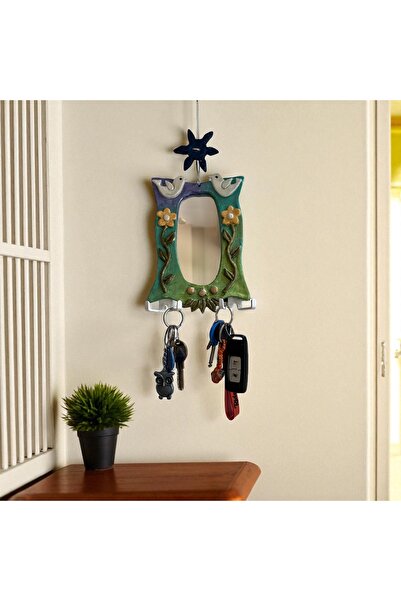 vivus in حامل مفاتيح حائطي بتصميم طبيعي مع مرآة