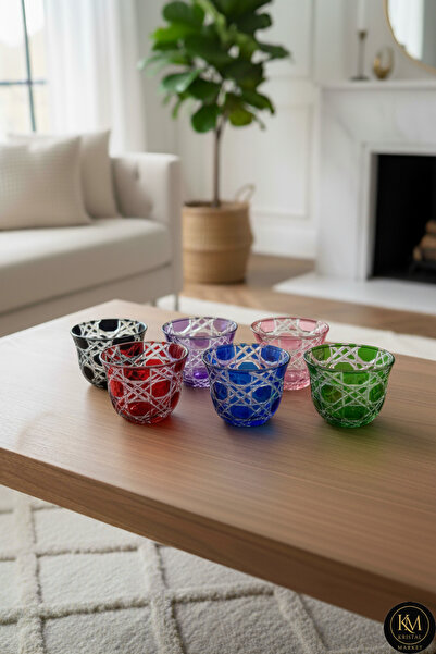 Kristal Market El Yapımı Kristal Petek Desenli Renk Dekoratif Lokumluk Mıra S...