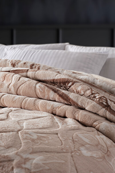 Doqu Home Velora Blanket Double Size Beige