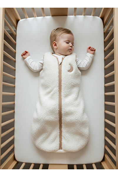 Kuarks Winter Baby Sleeping Bag 100% Cotton Combed Cotton Lined Plush Baby Sleeping Bag Newborn 0-6 Months