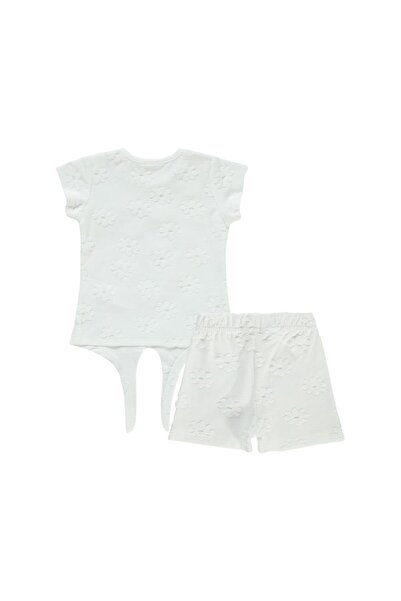 Civil Baby Daisy Embossed Shorts Set 6-18 Months - Ecru6-9 Months