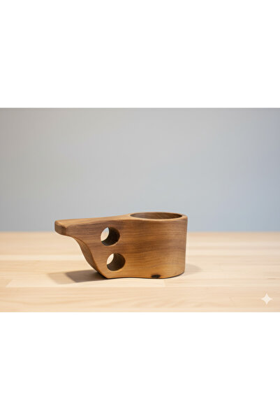 SUR AHŞAP EPOKSİ Ceviz Ağacından El Yapımı Organik Kuksa Bardak 11*8 cm