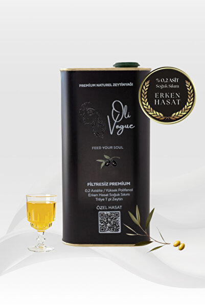 Oli Vogue Extra Virgin Olive Oil Premium Erken Hasat Soğuk Sıkım Naturel Sızm...