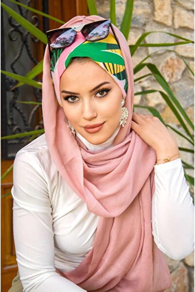 Aişe tesettür Έτοιμο σάλι με μοτίβο σε σκόνη