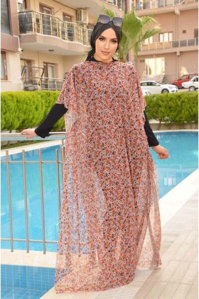 Aişe tesettür Floral Hijab Pareo