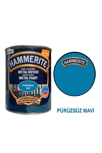 Marshall Mavi Hammerite Direkt Pas Üstü Pürüzsüz Metal Boyası 2.5 Lt