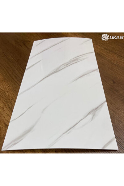 Genel Markalar Kendinden Yapışkanlı Beyaz Mermer Desen Pvc Panel 30x60cm Banyo Wc Mutfak