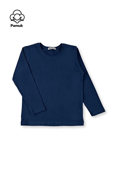 MK Mukko Kids Çocuk Uzun Kollu Tişört-Kız Erkek Çocuk Uzun Kollu Tshirt-10'Lu Set Basic Mevsimlik Üst Badi T-shirt