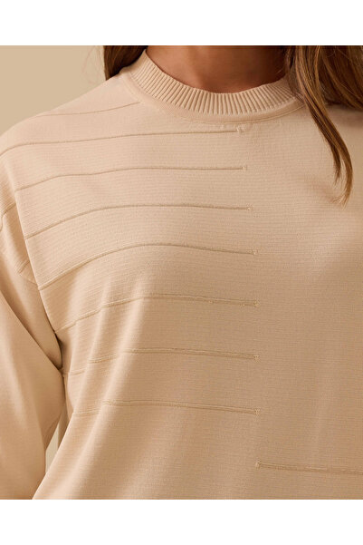 SCL Striped Pattern Detailed Knitwear