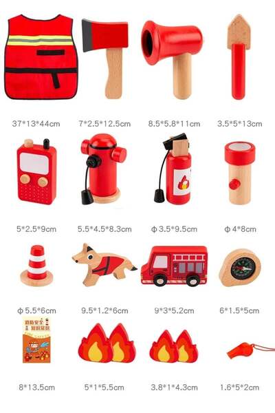 Picodino Firefighter play set