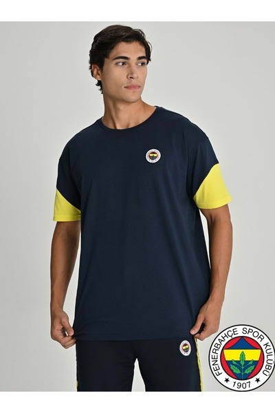 Fenerbahçe S.K. 25/26 Season Tribün Mesh Printed Oversize Fit T-Shirt Tribün ...