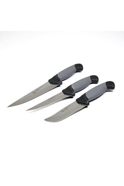 ATAK 3’lü Kasap & Sebze & Yüzme Bıçak Seti – Paslanmaz Çelik – Et & Sebze Kes...