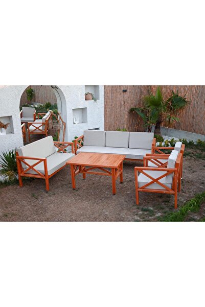 RAWZEN HOME Bahçe Balkon Teras Mobilyası I 3lü Klt I 2 x Tekli klt I 1 Çiftli...