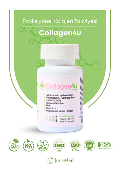 Collagen4u Kolajen Multivitamin ve Multimineral Komplex Bitkisel Kapsül