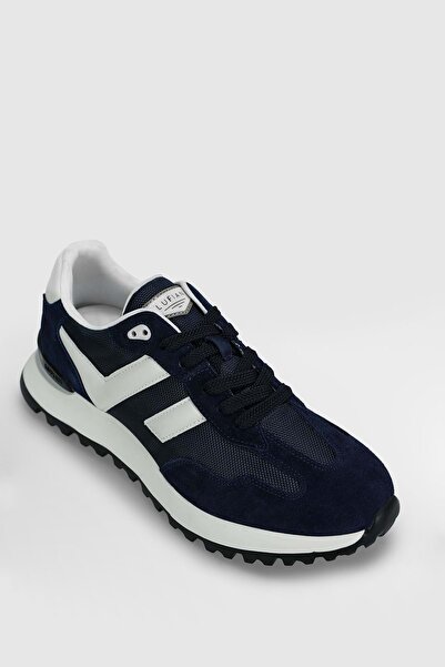 Kocamanlar Ayakkabı Lufian 111230264 Arthur Sneaker Чоловічі шкіряні черевики СИНІЙ