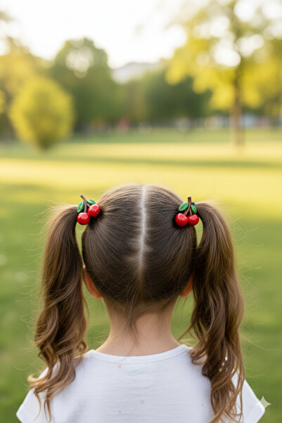 Lynare Girl's Cherry Model Rubber Buckle Set 2 Pieces