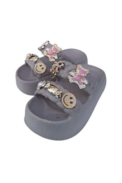 rs riva shoes Girl's Pool Beach Vacation Daily Summer Comfortable Non-Slip Sole Emoji Stone Slippers