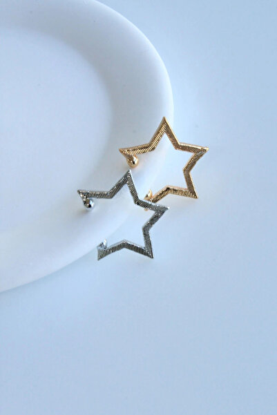Leo'Stone Yıldız Tasarım Sıkıştırmalı Earcuff Kıkırdak Küpe