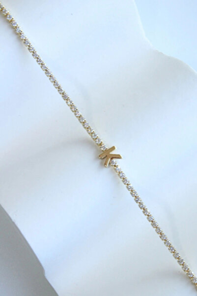 Leo'Stone سوار من الفولاذ المقاوم للصدأ للنساء من سلسلة K Letter Waterway الم...