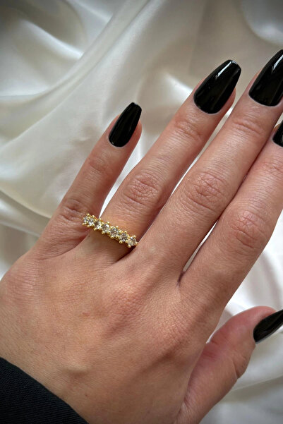 Leo'Stone الموسم الجديد 7 صف حجري تصميم حجر الزركون نموذج خاتم فولاذي نسائي ق...