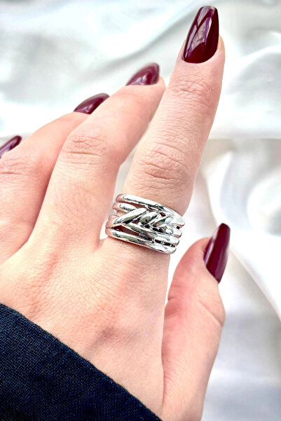 Leo'Stone Premium Series Braids Design Polished Adjustable Women's Ring