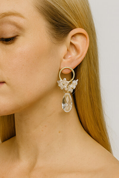 Leo'Stone Special Series Multicolor Pearl Flower Women's Steel Earrings