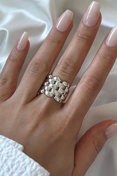 Leo'Stone حلقة فولاذية نسائية مصقولة قابلة للتعديل من سلسلة Premium