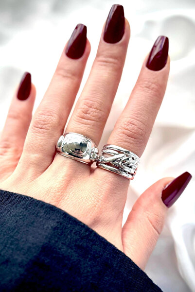 Leo'Stone Premium Series Braids Design Polished Adjustable Women's Ring