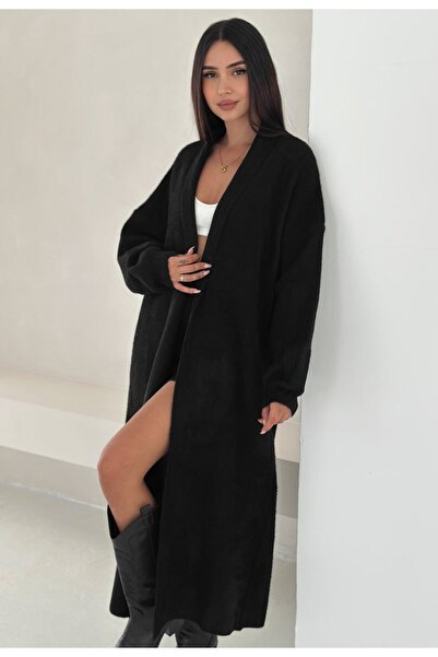 MAXXANA Ultra měkký šálový límec Dlouhý pletený kardigan