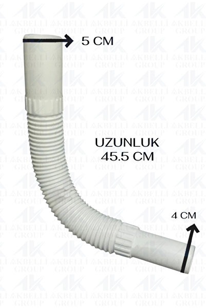 AKBELLİ GROUP Visam DENİZ 2000 PLASTİK Rezervua Gider Borusu Deve Boynu Beyaz