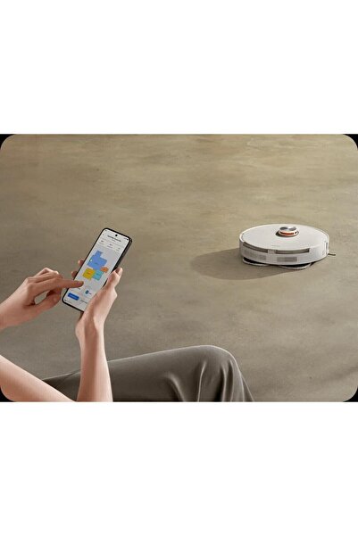 Xiaomi Halı Tanıma-Mop Kaldırma Özellikli Akıllı Robot Süpürge 6000PA Yüksek Çekim  S20 Pus Beyaz