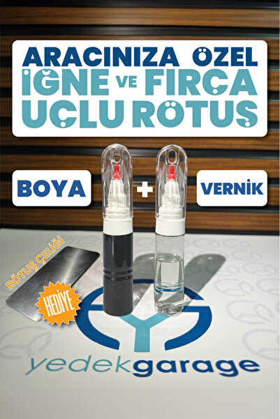 AKZONOBEL Toyota Corolla Cross 1G3 + Vernik | Metalik Gri |Rötuş Boyası İğne Ve Fırça Uçlu 25ML.