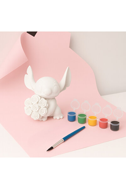 BrickleShop Stitch Figür Boyama Seti – Eğitici Boyama Seti Çiçekli Model + Boya & Fırça DIY