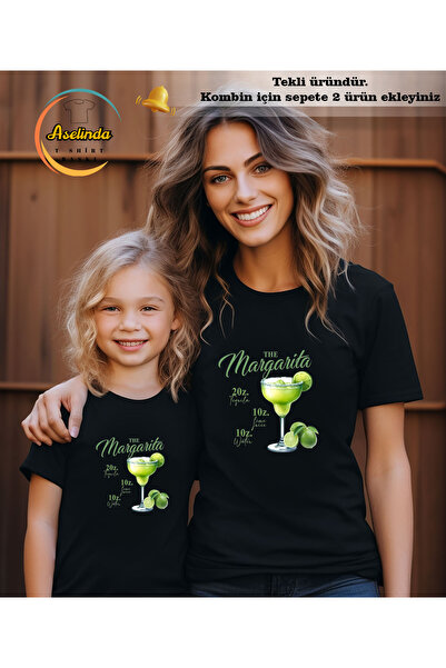 ASELİNDA Tricou cu imprimeu Margarita Lemon Tricou combinat mama-fiica (adăug...