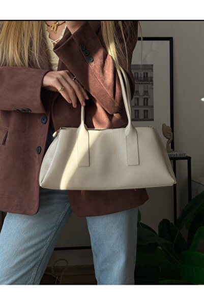 mèche atelier since 2024 Monika Kadın Omuz Çantası Krem