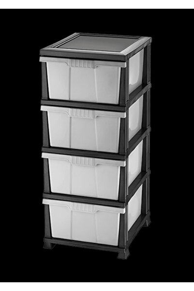 LeesHome Plastik Komidin Plastik Sebzelik Komodin SİYAH 28