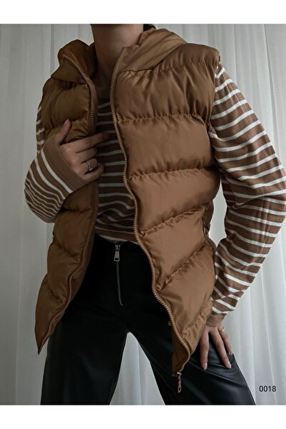 merysare Jachetă pufă pentru femei colorată - cu buzunare și glugă cu fermoar