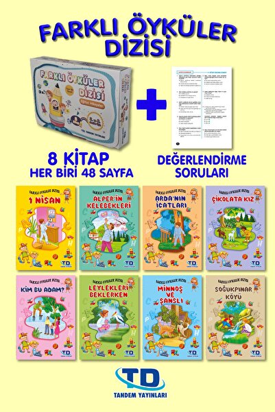 Tandem Yayınları Farklı Öyküler Dizisi 8 Hikaye kitabı 2. Ve 3. Sınıf