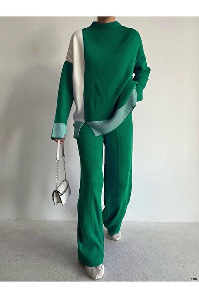 merysare Set bluză și pantaloni de tricotaj pentru femei cu opțiuni de culoar...