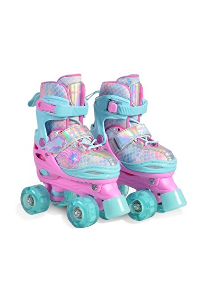 byox Patine cu rotile pentru fete Ariel roz albastru, mărimi reglabile 34-37,...