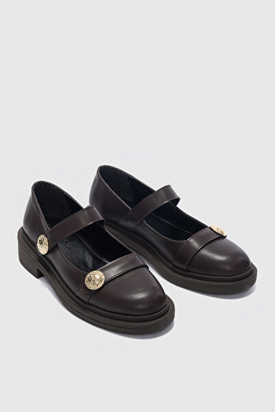 selinshoes Mirora Gold Accessory Подробно описание Ортопедични дамски мокасини с велкро - Bitter Coffee