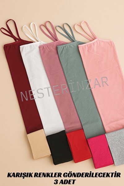 nesterinzar Women's Mixed Color String Strap 3-Piece Tank Top