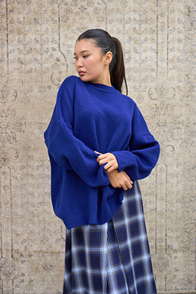 KÜÇÜĞÜM BUTİK Blue Casual Knit Sweater