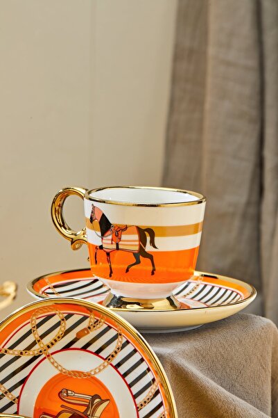 Cooker Gold Gilded 6-Piece Porcelain Coffee Cup Set – Stylish, High Quality and Luxury Design