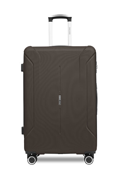 PARAJOHN Large 28-Inch ABS Hardside Spinner Luggage Trolley | 30KG Lightweight 8-Wheel Suitcase Grey