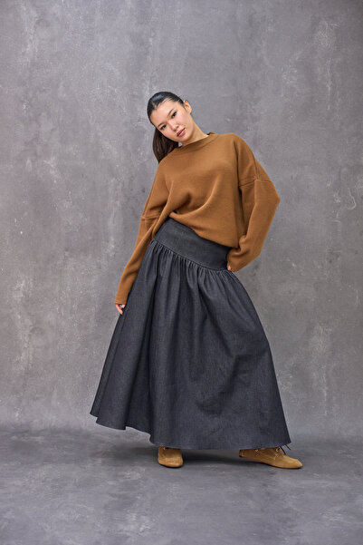 KÜÇÜĞÜM BUTİK Camel Loose Knitwear Sweater